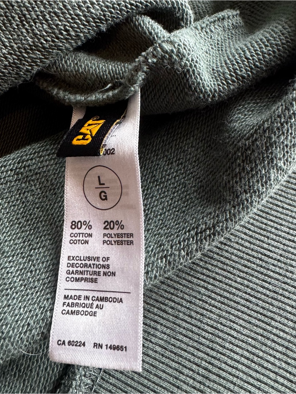 Caterpillar Green Sweatshirt ππ€ | Womenβs L | Fall ππΎ - Picture 4 of 4